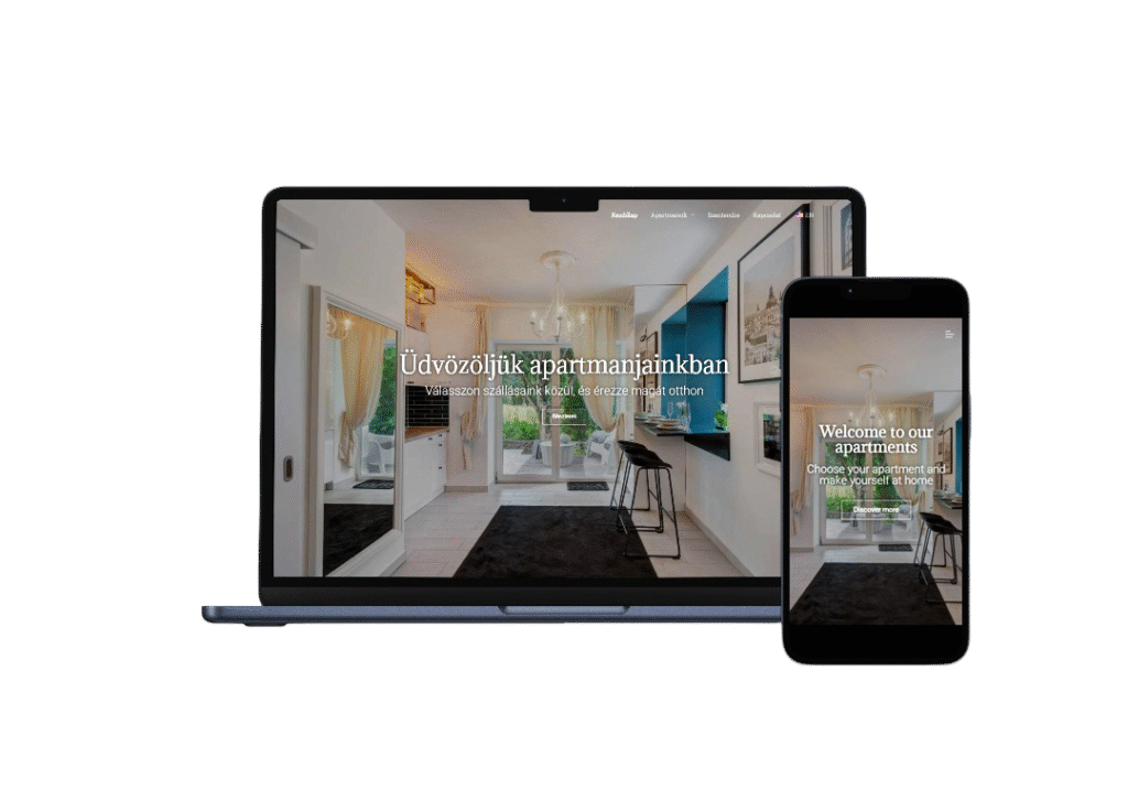 Reszponzív weboldal előnézet laptopon és mobilon – WebReady